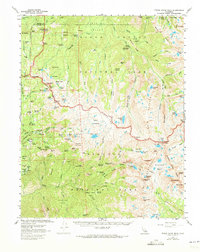 Download a high-resolution, GPS-compatible USGS topo map for Triple Divide Peak, CA (1973 edition)