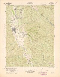 preview thumbnail of historical topo map of Ukiah, CA in 1944