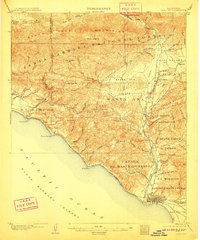 1904 Map of Ventura, 1910 Print