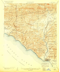 1904 Map of Ventura, 1918 Print