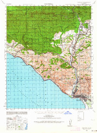 Download a high-resolution, GPS-compatible USGS topo map for Ventura, CA (1964 edition)