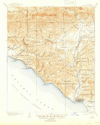 1904 Map of Ventura, 1946 Print