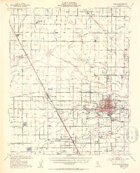 1949 Map of Visalia, 1954 Print