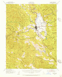 1942 Map of Willits, 1956 Print