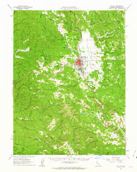 1961 Map of Willits, 1963 Print