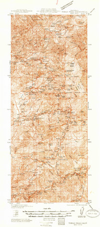 Download a high-resolution, GPS-compatible USGS topo map for Tobias Peak, CA (1936 edition)