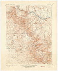 1892 Map of Canon City, 1948 Print