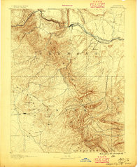 1892 Map of Canyon City, 1896 Print