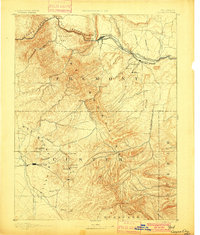 1892 Map of Canyon City, 1900 Print