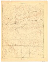 1894 Map of Greeley County, KS, 1900 Print