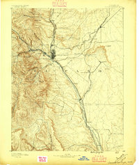 1893 Map of Colorado Springs, 1896 Print