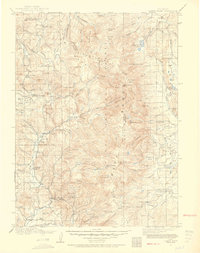 1911 Map of Hahns Peak, 1954 Print