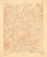 1892 Map of Huerfano Park, 1906 Print