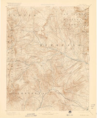 1892 Map of Huerfano Park, 1920 Print
