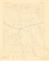 1893 Map of Kit Carson, 1909 Print