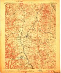 1891 Map of Leadville, 1901 Print