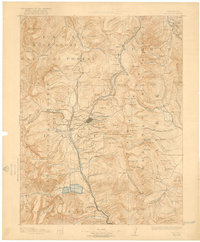 1891 Map of Leadville, 1921 Print