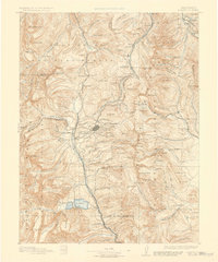 1891 Map of Leadville, 1930 Print