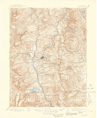 1891 Map of Leadville, 1947 Print