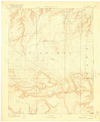 1892 Map of Mt Carrizo, 1916 Print