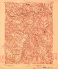1893 Map of Platte Canyon, 1898 Print