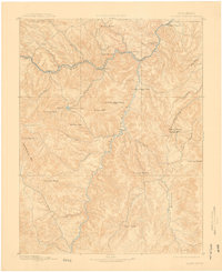 1893 Map of Platte Canyon, 1908 Print