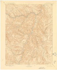 1893 Map of Platte Canyon, 1927 Print