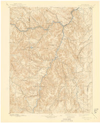 1893 Map of Platte Canyon, 1941 Print