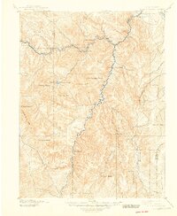 1893 Map of Platte Canyon, 1948 Print