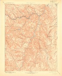 1893 Map of Platte Canyon, 1914 Print