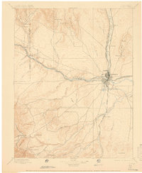 1897 Map of Pueblo, CO, 1906 Print