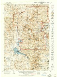1915 Map of Rocky Mountain National Park, 1959 Print