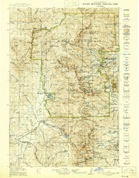 1919 Map of Rocky Mountain National Park, 1940 Print