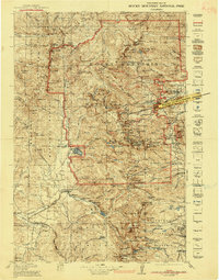 1919 Map of Rocky Mountain National Park, 1947 Print