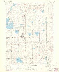 1960 Map of Berthoud, 1970 Print