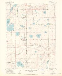 1960 Map of Berthoud, 1963 Print