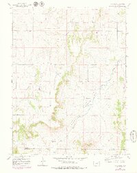 1970 Map of Bijou Basin, 1979 Print