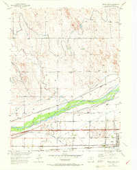 1951 Map of Brush West, 1972 Print