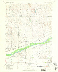 1951 Map of Brush West, 1970 Print