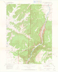 Download a high-resolution, GPS-compatible USGS topo map for Canyon Of Lodore North, CO (1965 edition)