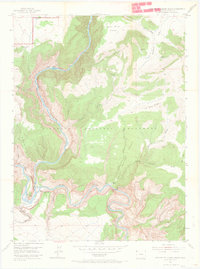 Download a high-resolution, GPS-compatible USGS topo map for Canyon of Lodore South, CO (1969 edition)