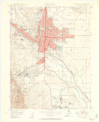 1948 Map of Colorado Springs, 1958 Print
