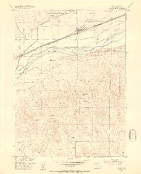 1953 Map of Crook, 1954 Print