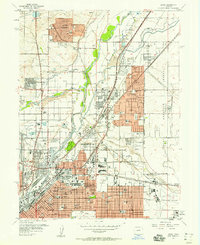 preview thumbnail of historical topo map of Derby, CO in 1957