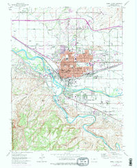 1962 Map of Grand Junction, 1975 Print
