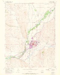 1954 Map of Gunnison, 1973 Print