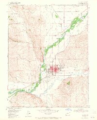 1954 Map of Gunnison, 1965 Print