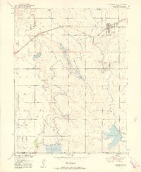 1950 Map of Keenesburg, 1958 Print