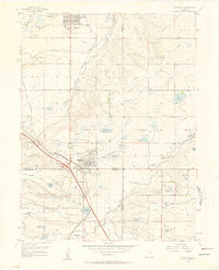 1956 Map of Broomfield, CO, 1958 Print