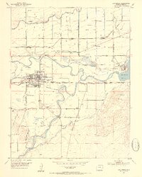 1953 Map of Las Animas, CO, 1954 Print